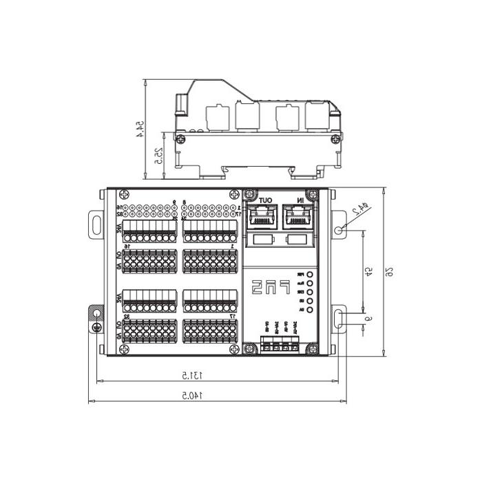 EtherCAT protocol, 32DI, NPN, terminal type, RJ45 network port, IP20 remote module, 009E32